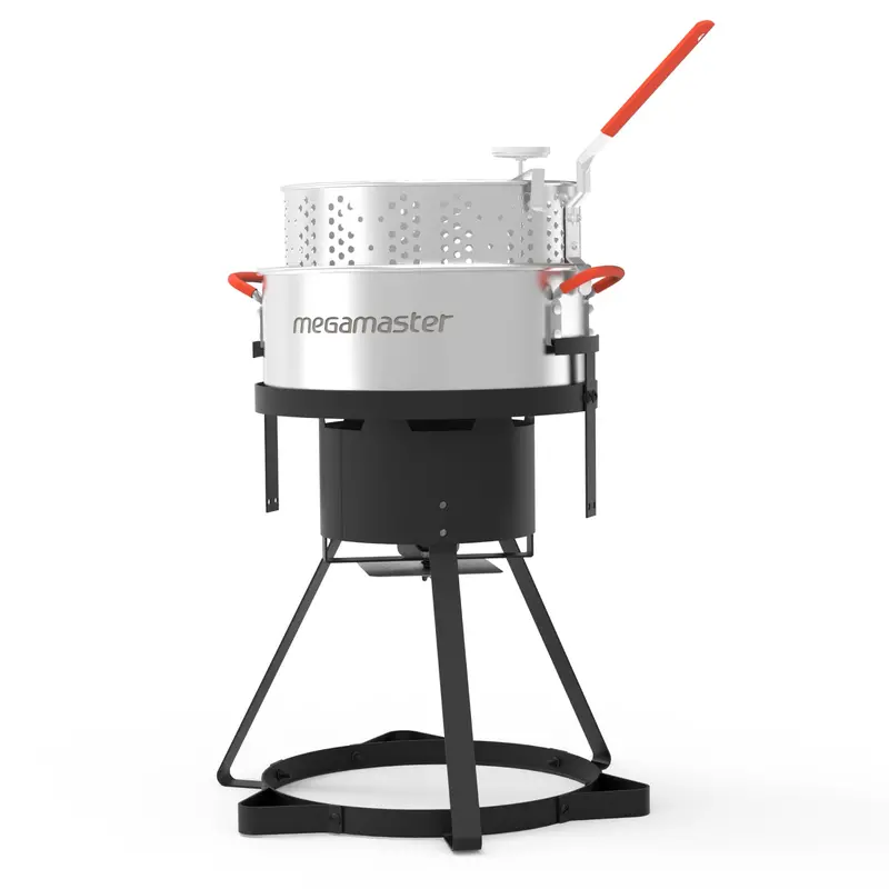 10.5-Quart Heavy-Duty Fish Fryer With Strainer Basket 1