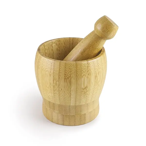 10 Cm Bamboo Mortar And Pestle Set By Ibili 1