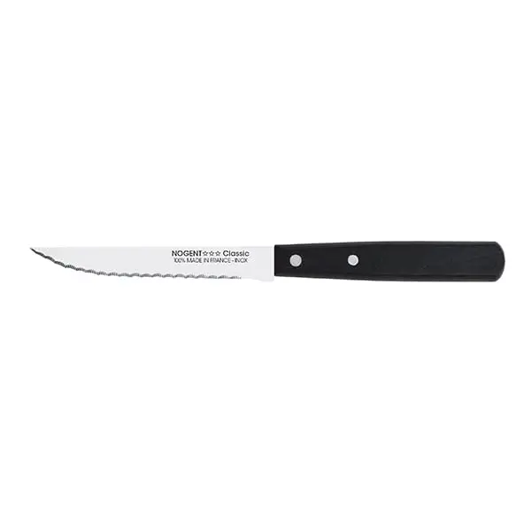 11 Cm Black Handle Steak Knife By Nogent 1