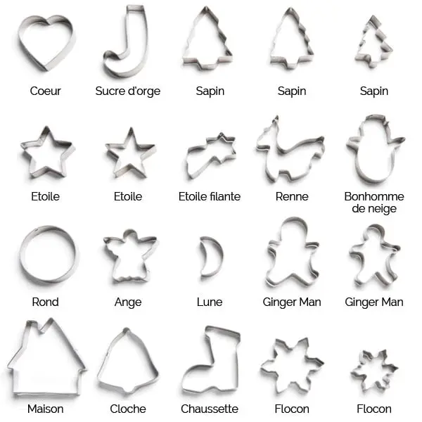 20-Piece Stainless Steel Holiday Cookie Cutter Set By Mathon 1