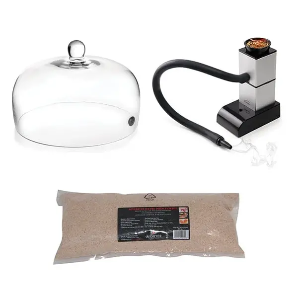 26Cm Cold-Smoking Kit With Beech Sawdust And Protective Dome Lid 1