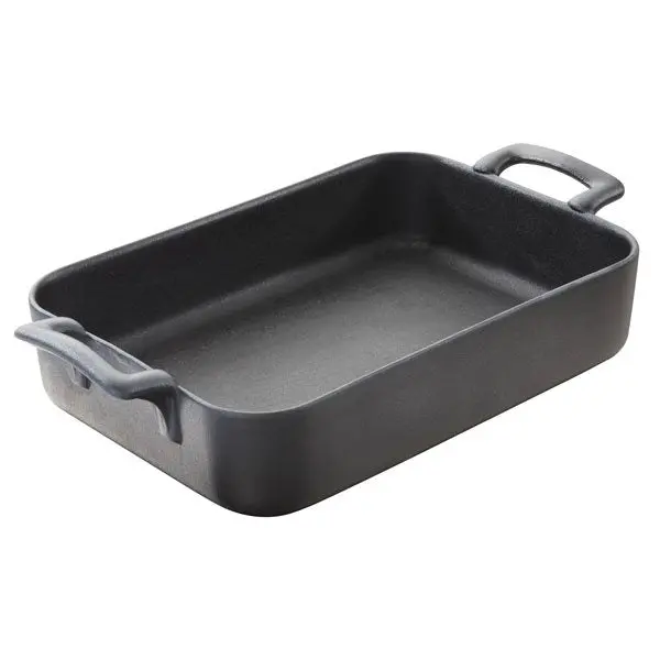30 Cm Rectangular Revol Dish With Cast-Iron Finish 1