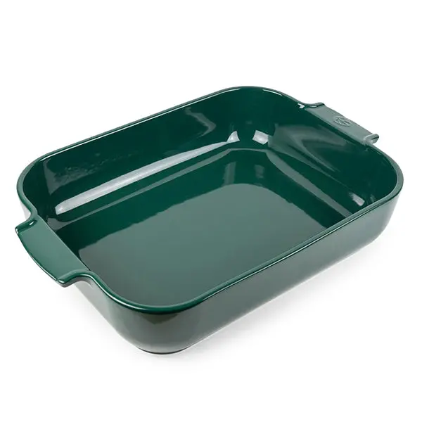 40 Cm Rectangular Green Ceramic Casserole Dish – Appolia Line By Peugeot 1