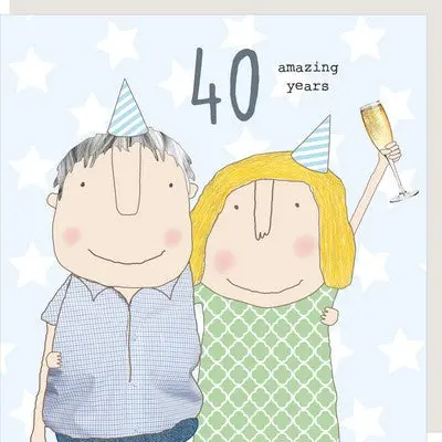 40Th Birthday Anniversary Celebration Card 1
