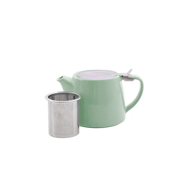 500 Ml Sage Green Teapot With Built-In Infuser By Point Virgule 1