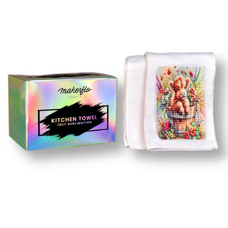 Absorbent Cotton Kitchen Towel With Sublimation-Print Surface 1