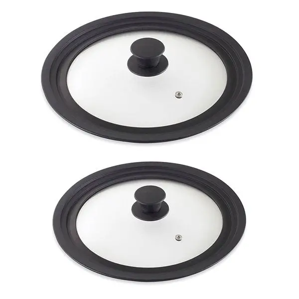 Adjustable-Diameter Glass Lid Set – Fits Pots And Pans From 16 To 28 Cm – Mathon 1