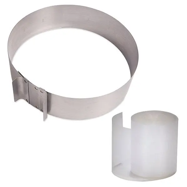 Adjustable Stainless Steel Cake Ring + 8 Cm Band Rolling Kit 1