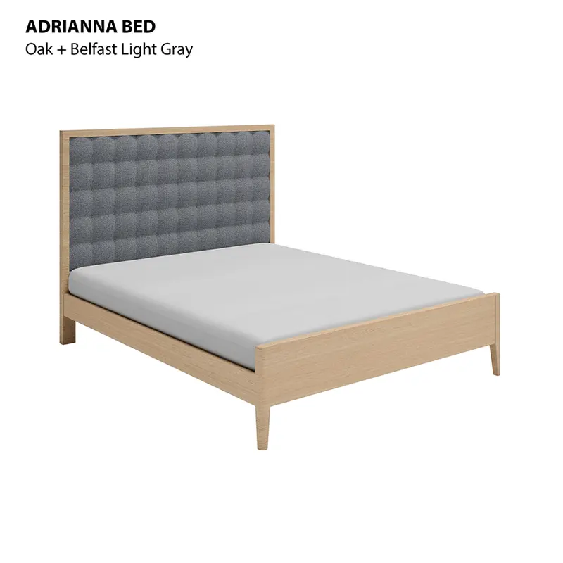 Adrianna Oak Platform Bed – Queen (60" X 75") 1