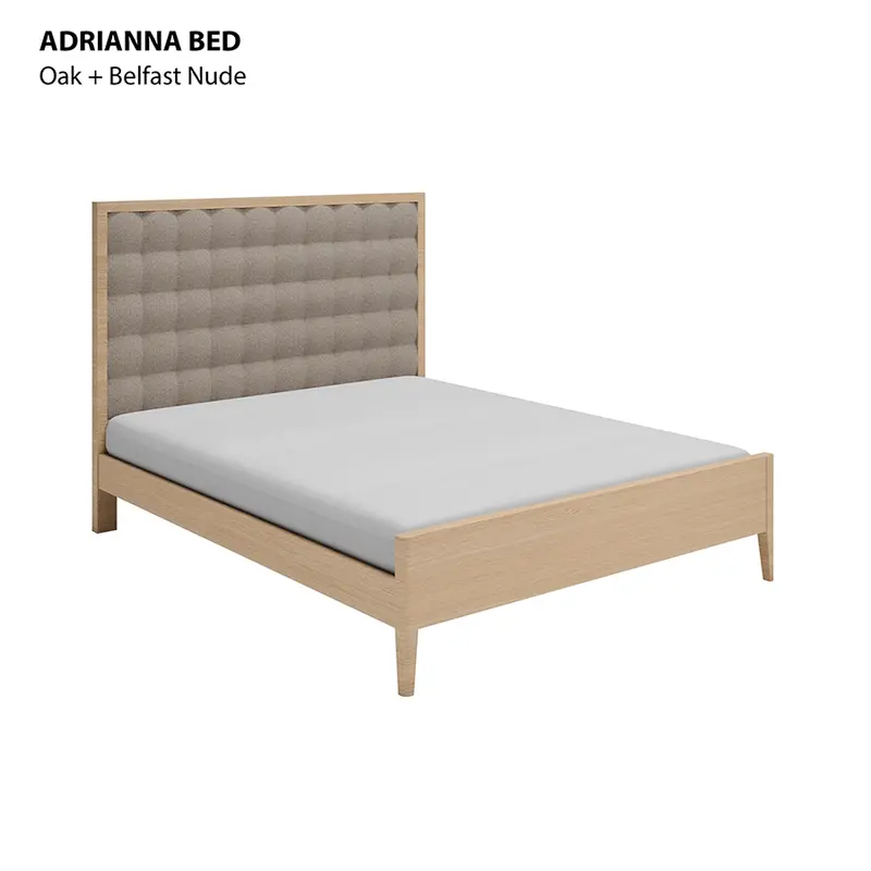 Adrianna Solid Oak Platform Bed – King (72" X 75") 1