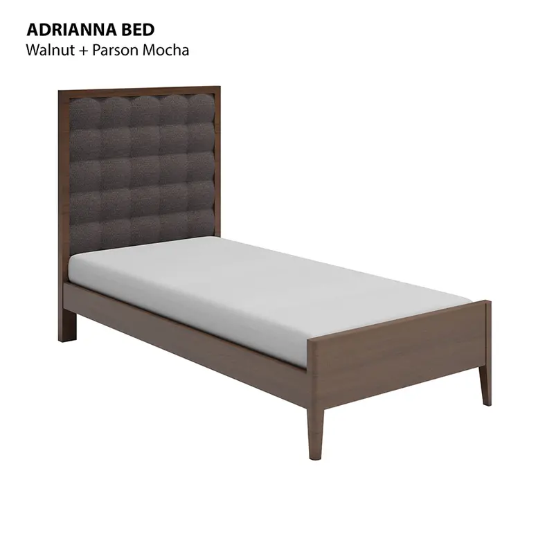 Adrianna Walnut-Brown Platform Bed Frame – 48X75 Inch Twin Xl Size 2