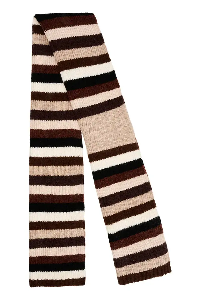 Alaska Stripe Wool-Blend Scarf 2