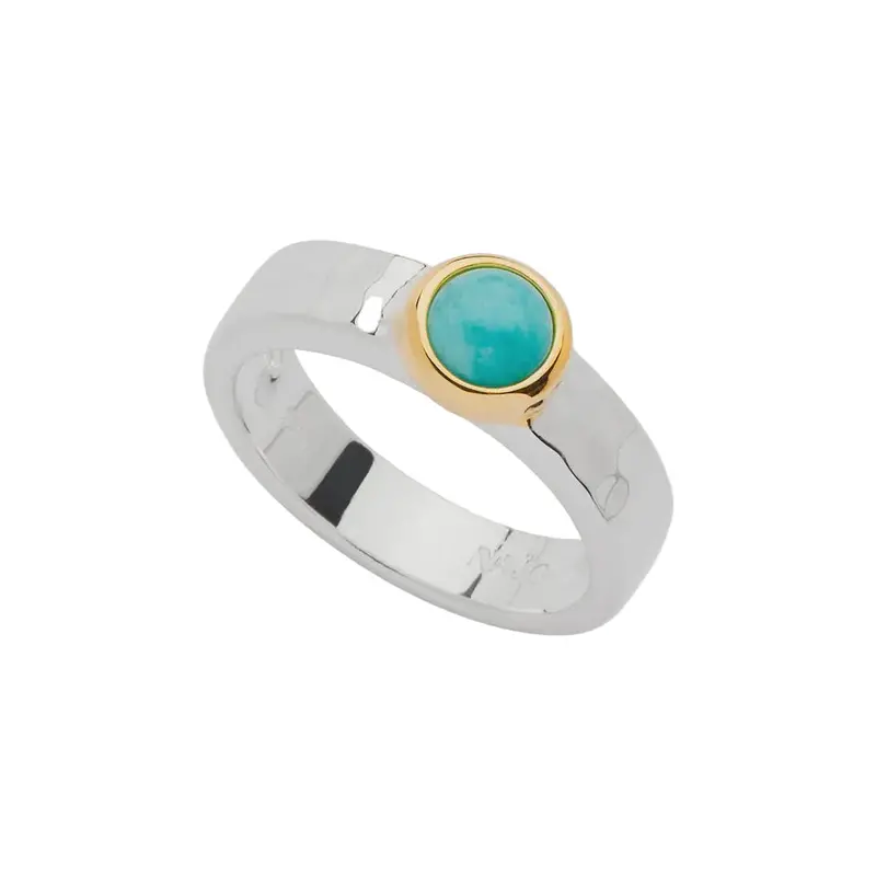 Amazonite & Gold-Tone Solace Two-Tone Ring 1