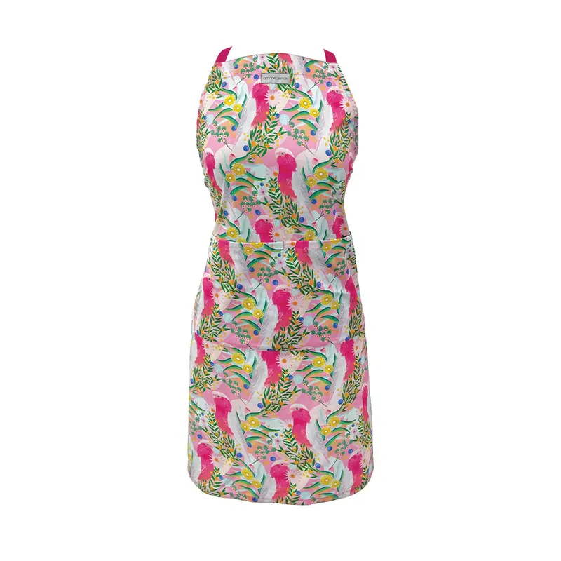 Annabel Trends Cotton Apron – Fun Galah Animal Print, Adjustable Fit 1