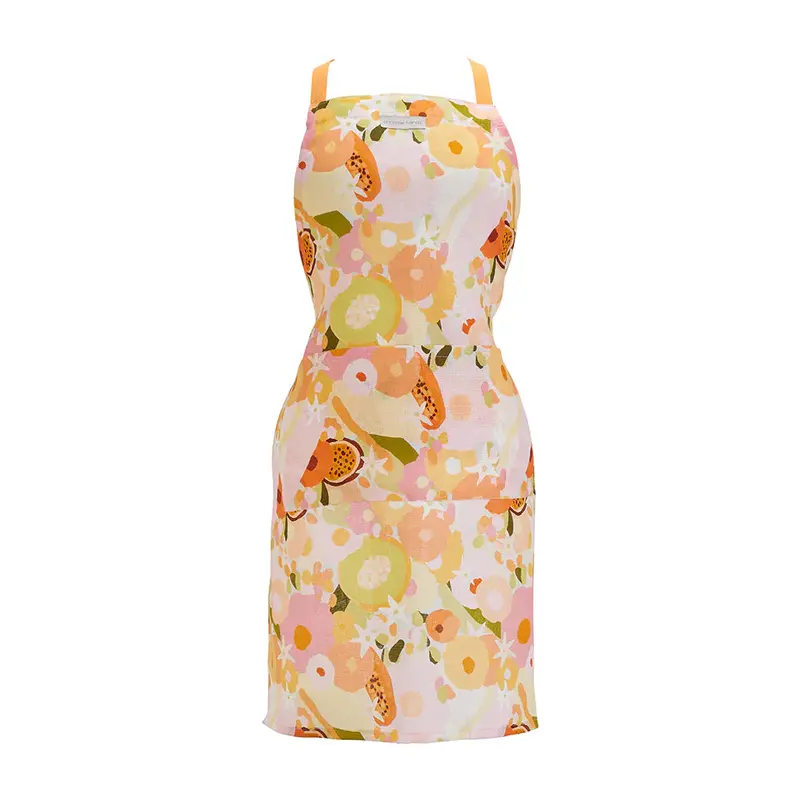 Annabel Trends Linen Apron – Tutti Frutti Pattern, Premium Fabric 1