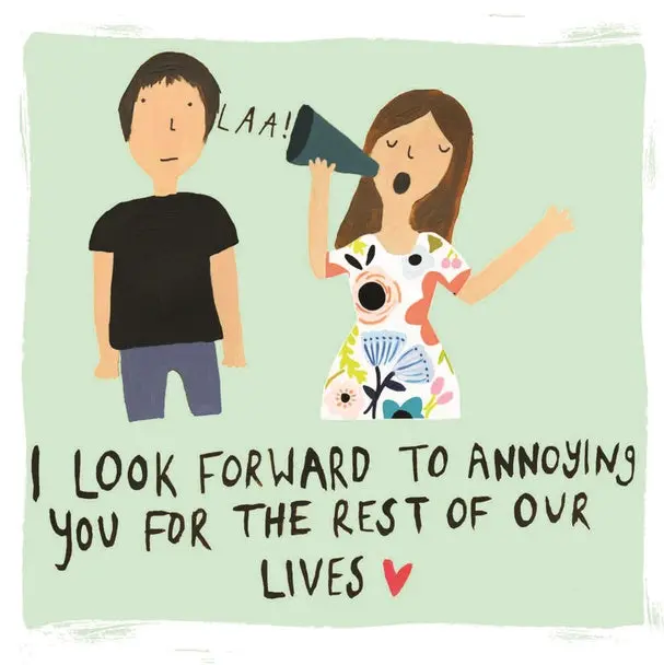 'Annoying You' Humorous Greeting Card – Playful English Language Design 1