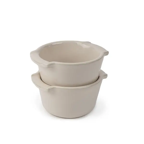 Appolia Ecru Ramekin Set – 2 X 11 Cm Ceramic Cups By Peugeot 1