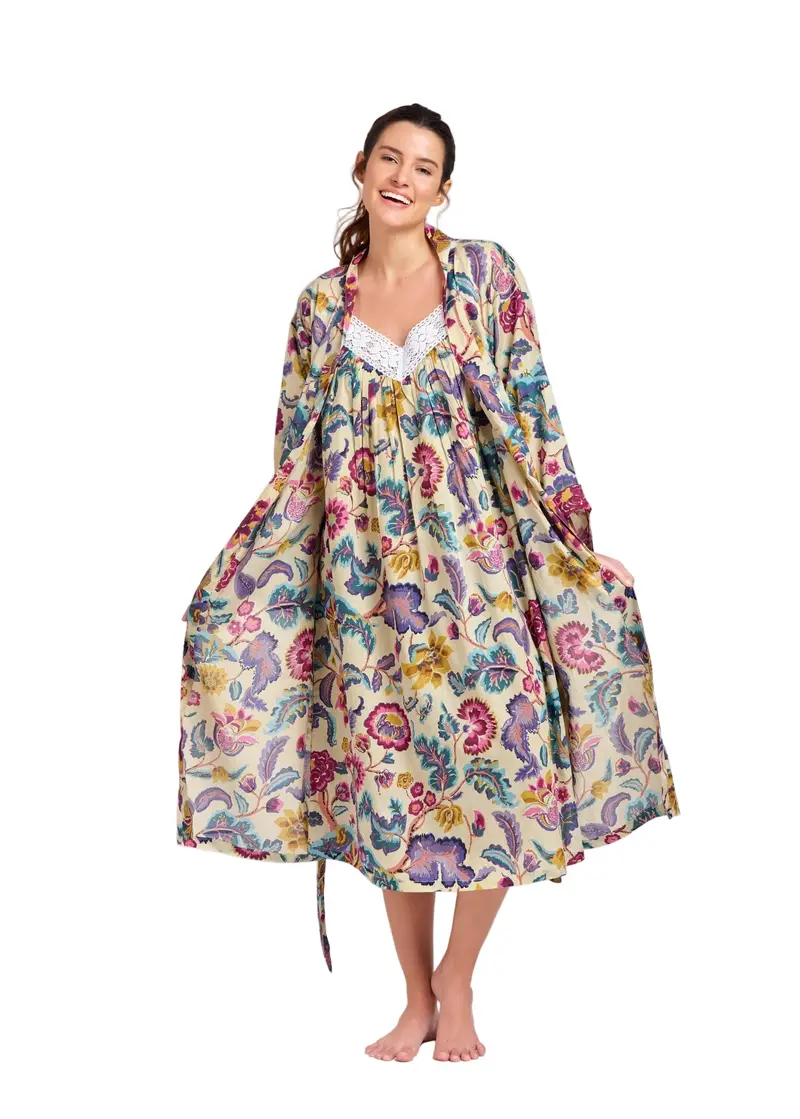 Arabella Vibrant Floral Kimono-Style Robe 1