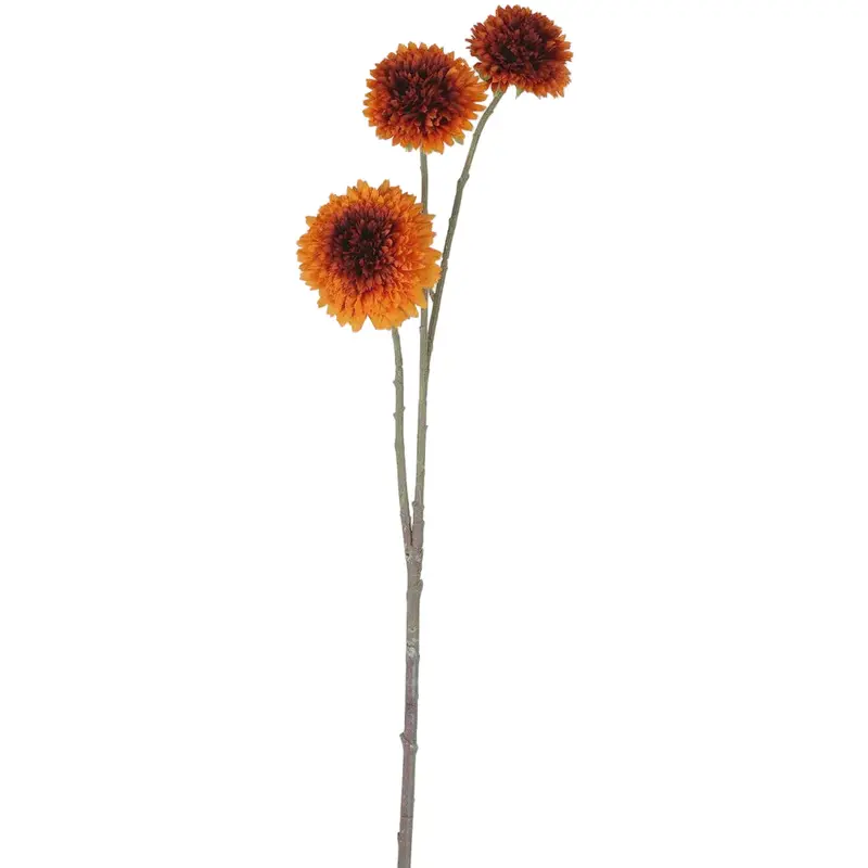 Artificial Mum Flower Spray – 90Cm, Rich Orange 1