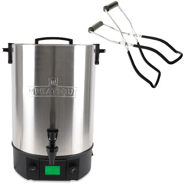 Automatic 30L Electric Stainless Steel Sterilizer (2200W) + Black Jar Tongs 1