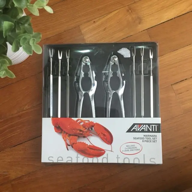 Avanti 8-Piece Seafood Tool Set – Shucker, Cracker, Pick, Fork & More 1