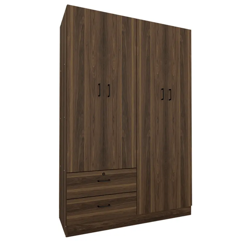 Averie Full-Size 4-Door Wardrobe With Dual Drawers 1