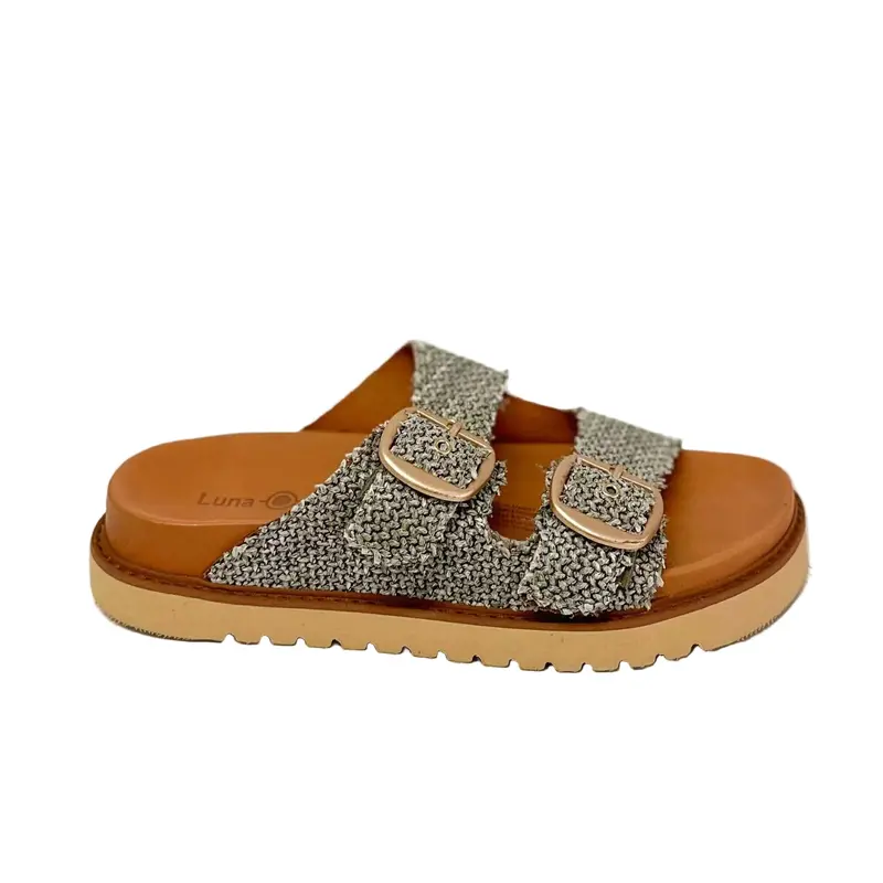 Avery Natural-Finish Shoe In Khaki Raffia 1
