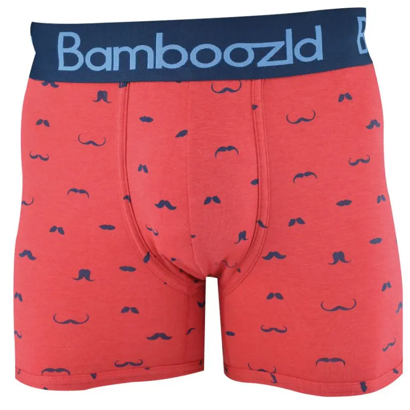 Bamboo Cotton Trunks Featuring Moustache Print 1