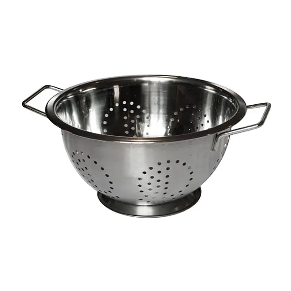 Baumalu Stainless Steel Floor Standing Colander – 28 Cm Height-Adjustable Strainer Stand 1