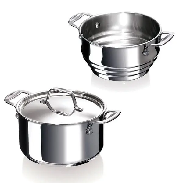 Beka Chef 16 Cm Stainless Steel Saucepan With Lid And Multi-Function Steaming Insert 1
