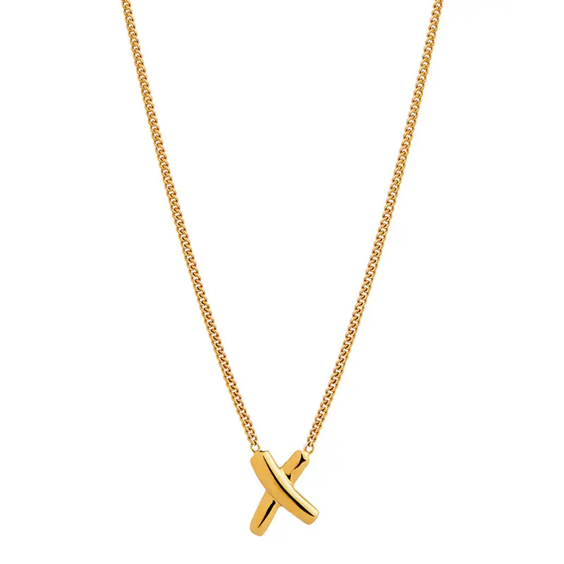 Bisous 14K Yellow Gold Layered Necklace 1
