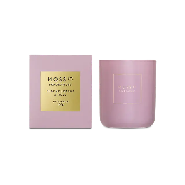 Blackcurrant And Rose Floral Soy Candle – 300G 1