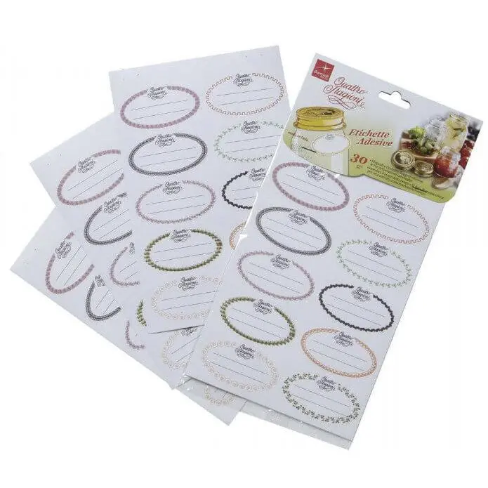 Bormioli Rocco Quattro Stagioni Jar Label Set – 30-Piece Reusable Food Storage Tags 1