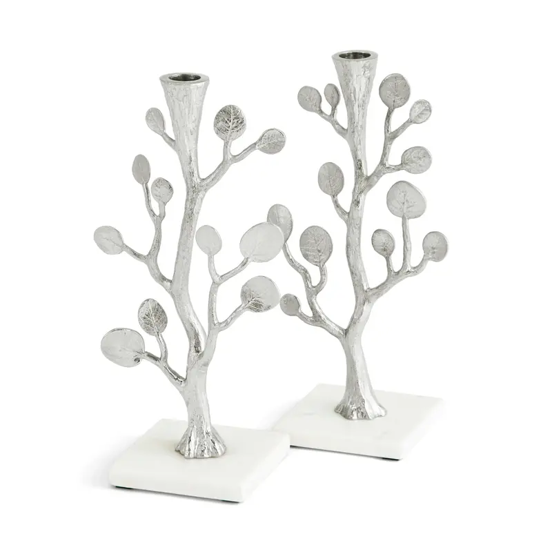 Botanical Leaf Accent Candle Holders 1