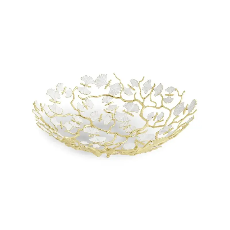 Butterfly Ginkgo Gold Centerpiece Serving Platter 1