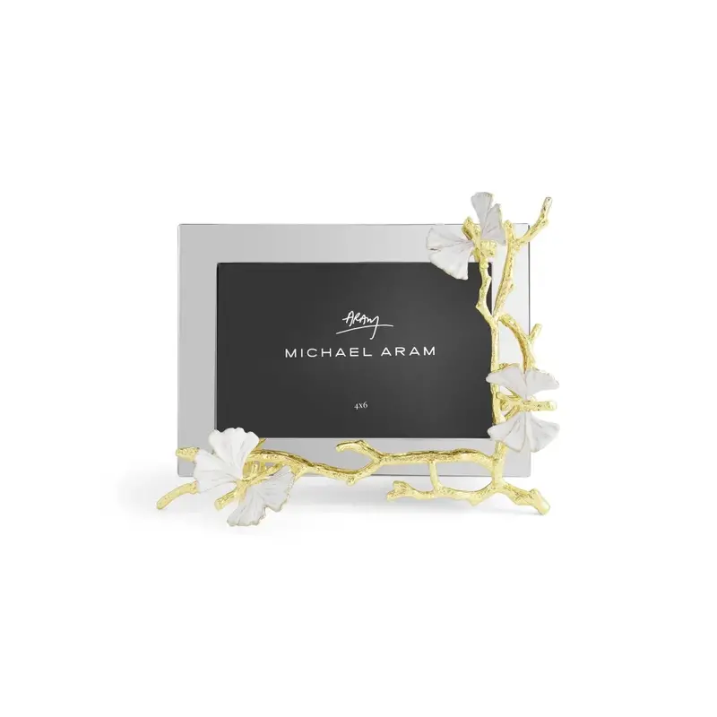 Butterfly Ginkgo Gold Reflective Wall Frame 1