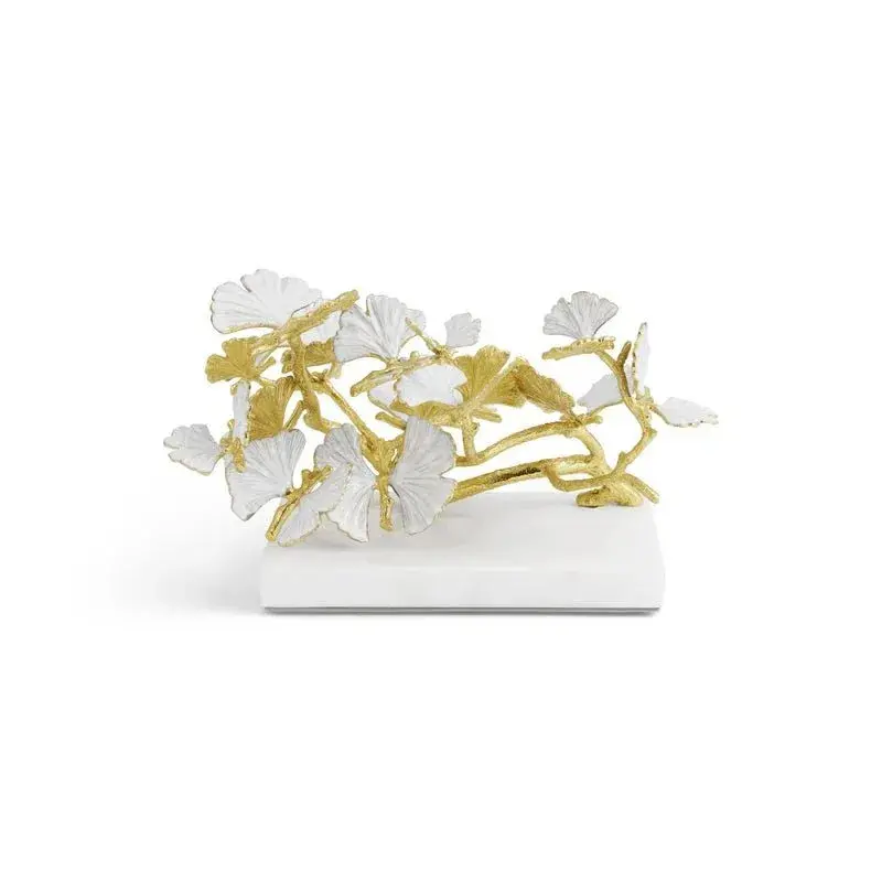 Butterfly & Ginkgo Gold Sculptural Accent 1
