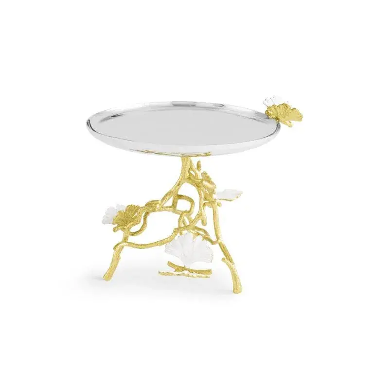 Butterfly Ginkgo Gold-Tone Candy Serving Dish 1