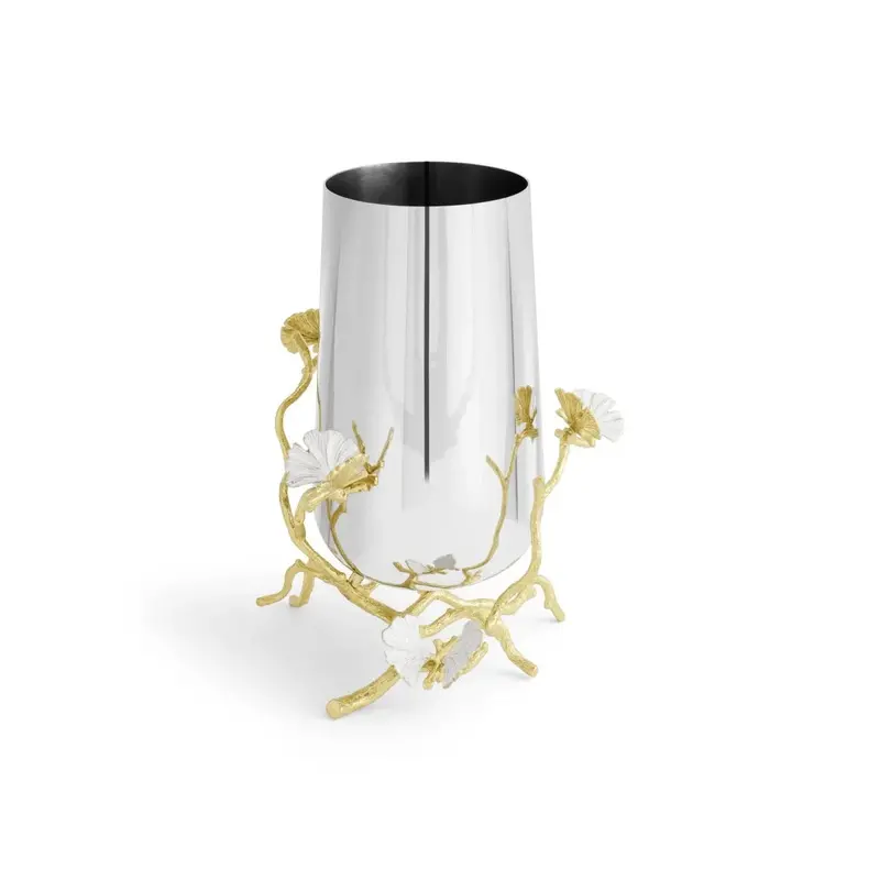 Butterfly Ginkgo Gold Vase For Dried Or Fresh Arrangements 1