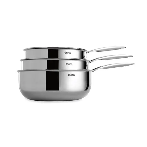 Castel’Pro Stainless Steel Saucepan Set – 16 Cm, 18 Cm, 20 Cm (Cristel) 1
