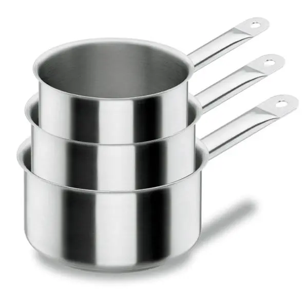 Chef Classic Tri-Piece Stainless Steel Saucepan Set – 16 Cm, 18 Cm, 20 Cm (Lacor) 1