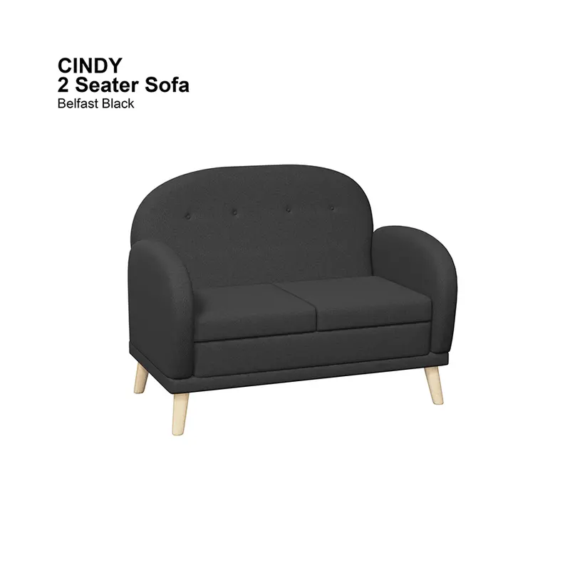 Cindy 2-Seater Loveseat – Compact Fabric Sofa For Apartments 11