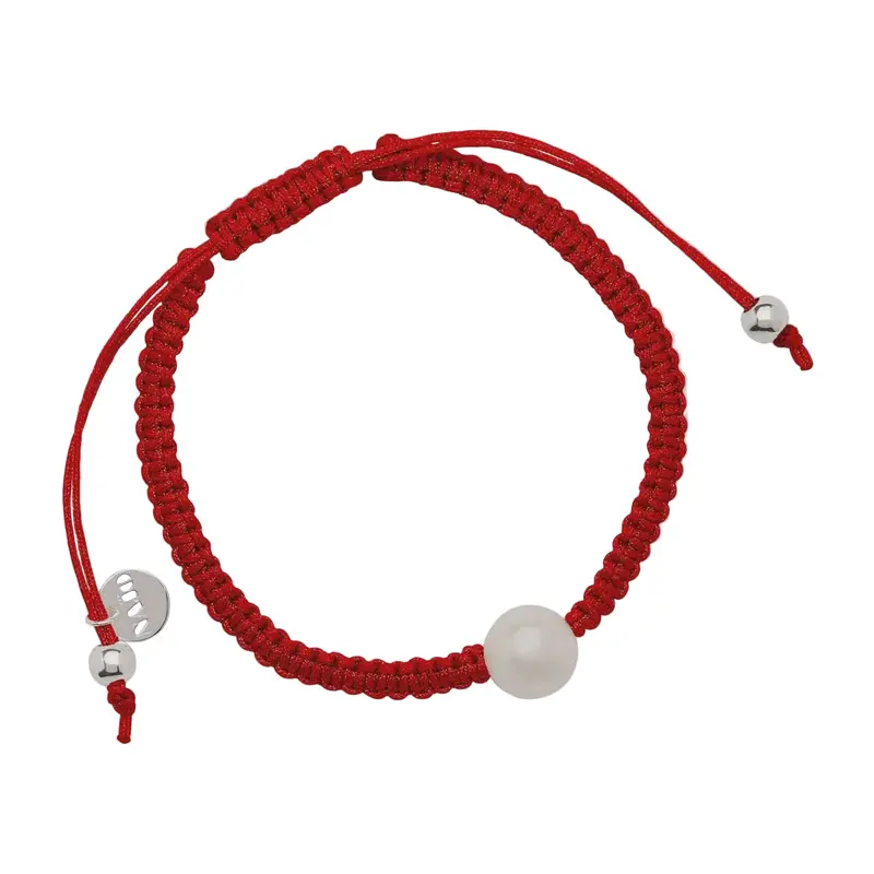 Coco Lagoon 10Mm Beaded Pearl Bracelet In Ruby Red 1