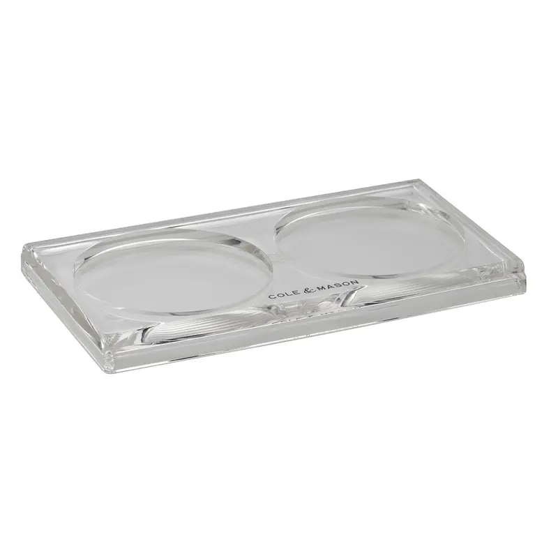 Cole & Mason Acrylic Mill Stand Tray – For Salt & Pepper Mills 1