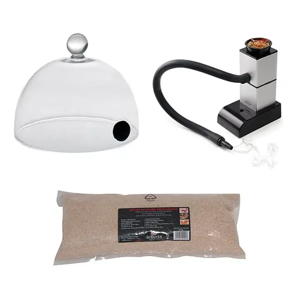 Compact 17Cm Cold-Smoking Kit With Beechwood Sawdust And Dome Cover 1