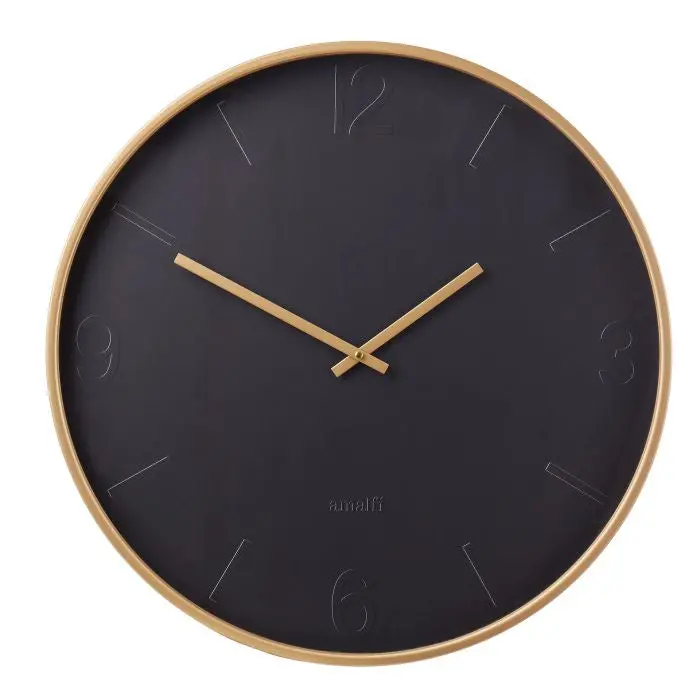 Contemporary Black Wall Clock – 60Cm Silent Quartz Round Timepiece 1