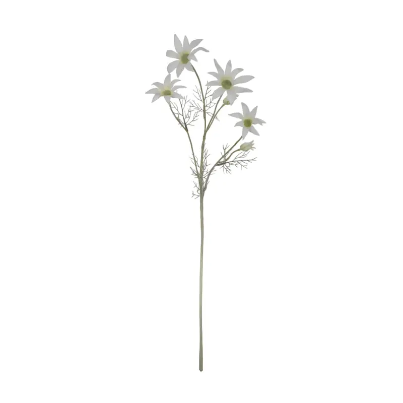 Cream-Colored Flannel Flower Stem Home Decor Piece 1