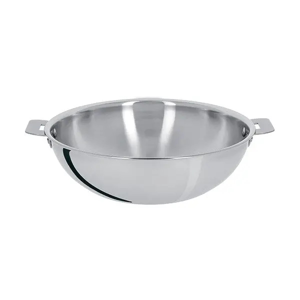 Cristel Casteline All-Stainless Steel Wok – 28Cm, No Handle, Induction-Ready 1