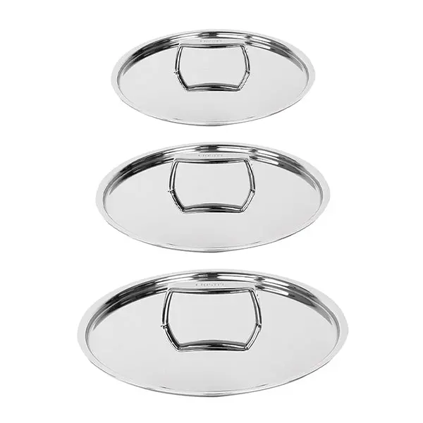 Cristel Castel’Pro Stainless Steel Lid Set – 20Cm, 24Cm, 28Cm Diameter 1