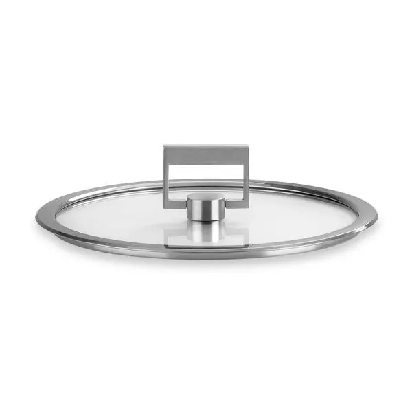 Cristel Strate Tempered Glass Lid – 26Cm Square Handle Design 1